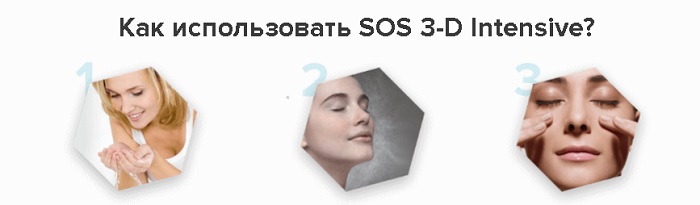 Как применять препарат «SOS 3-D» (СОС-3Д) от морщин