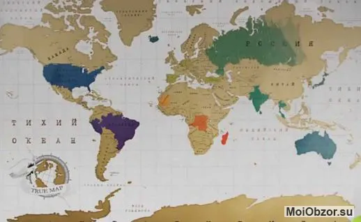 Стирающаяся карта мира