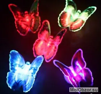 светодиодные бабочки